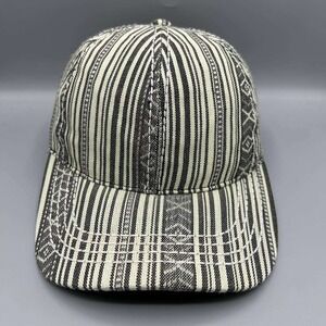 C.C. Hat Men Black White Aztec Striped Strap Back Cap